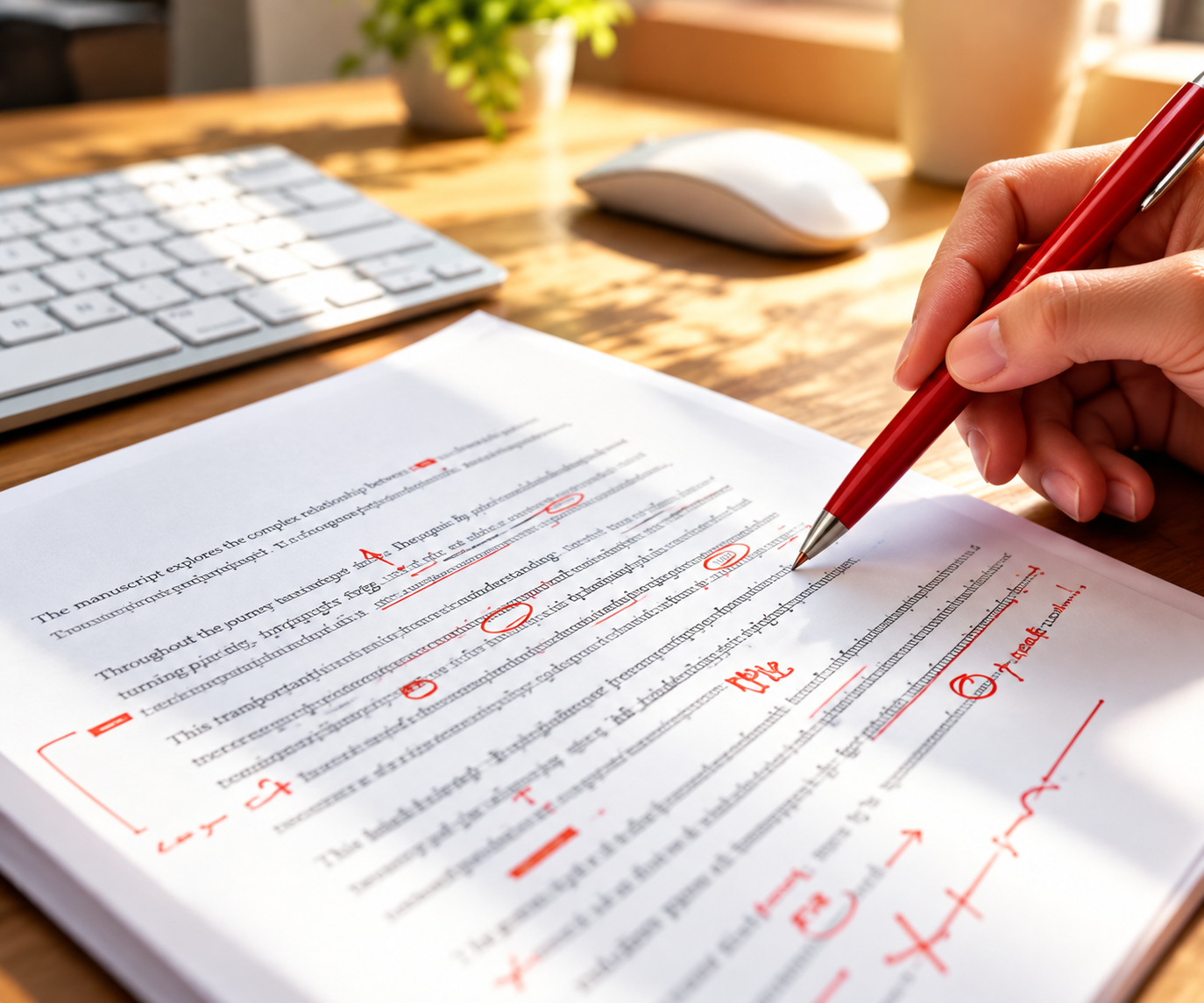 Professional manuscript editing and proofreading services
