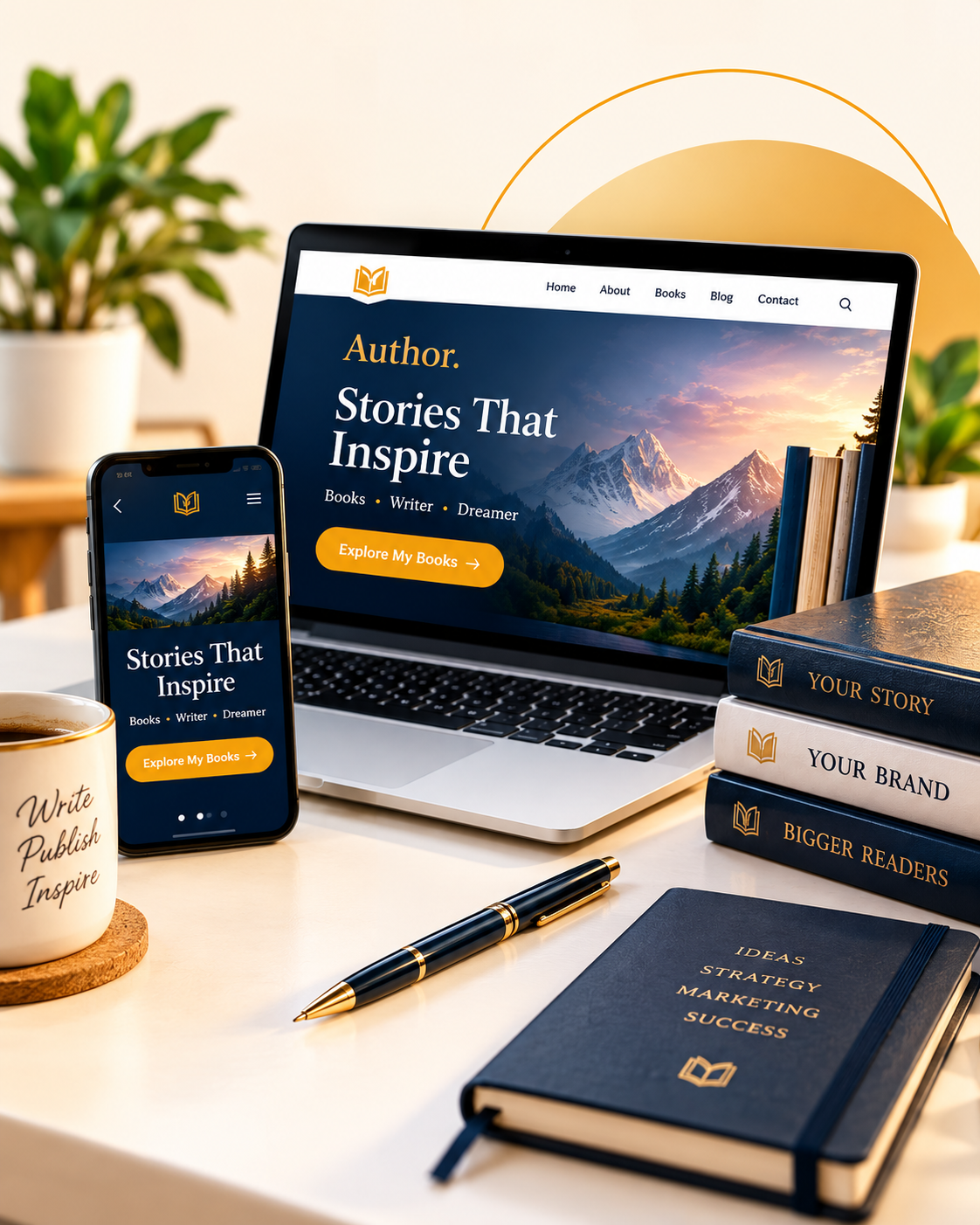 Book Rev Publishing author branding and book marketing website