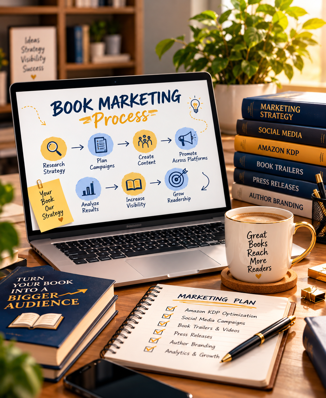 Book Rev Publishing professional book marketing strategy and planning
