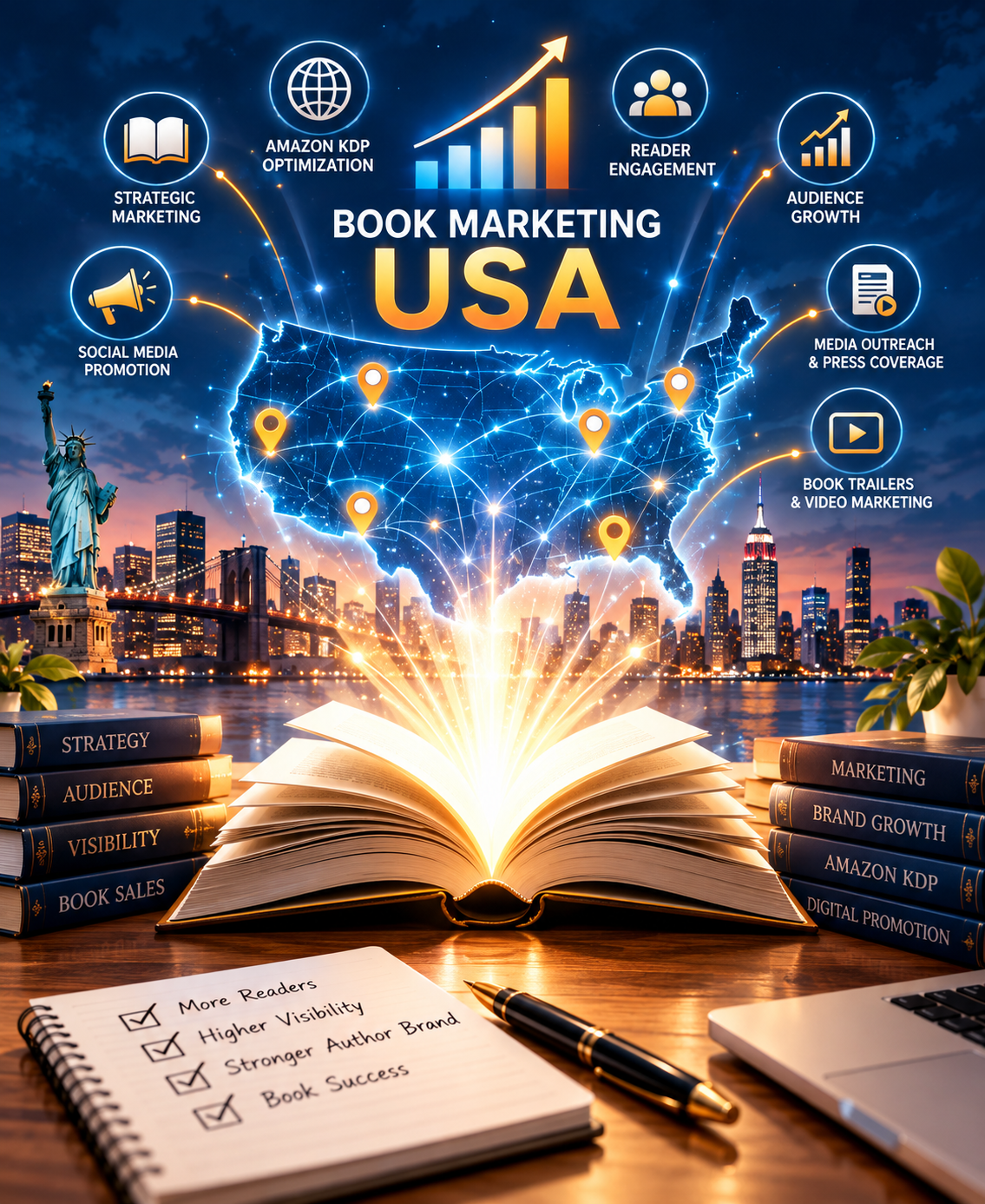 Book Rev Publishing USA book marketing services, digital advertising and author audience growth